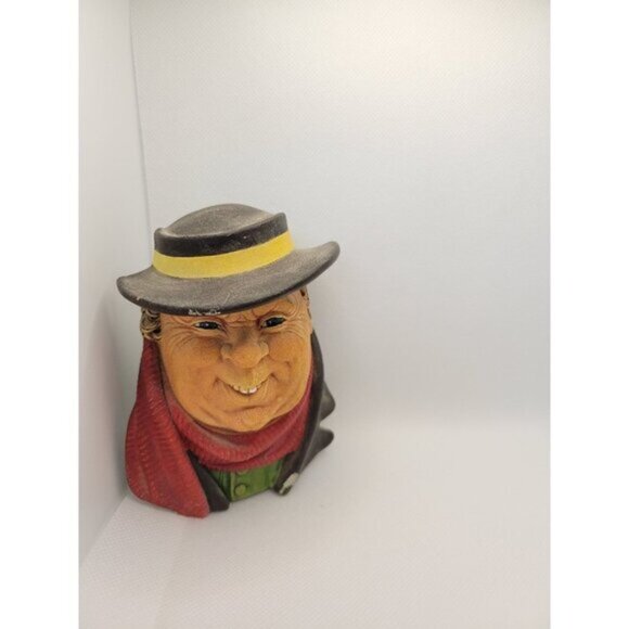 Tony Weller  Bosson England Chalkware Wall Hanging Head - Picture 1 of 6